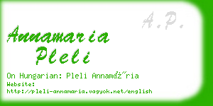 annamaria pleli business card